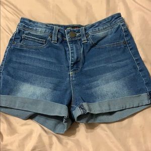 YMI high rise jean shorts